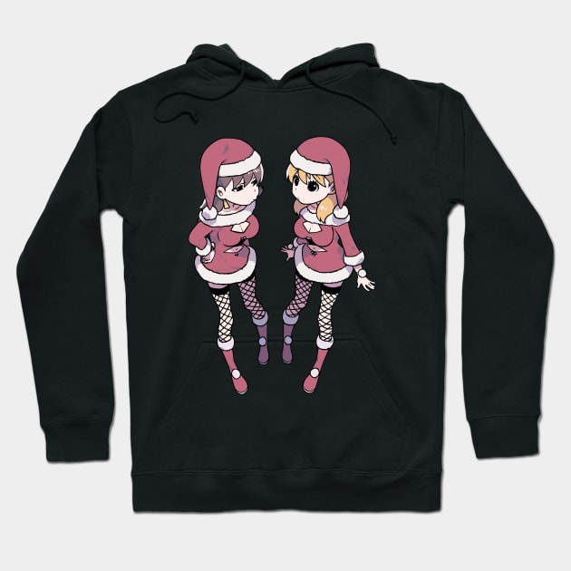 Anime Girls Chrismas Costumes Manga Special Hoodie by MaxGraphic